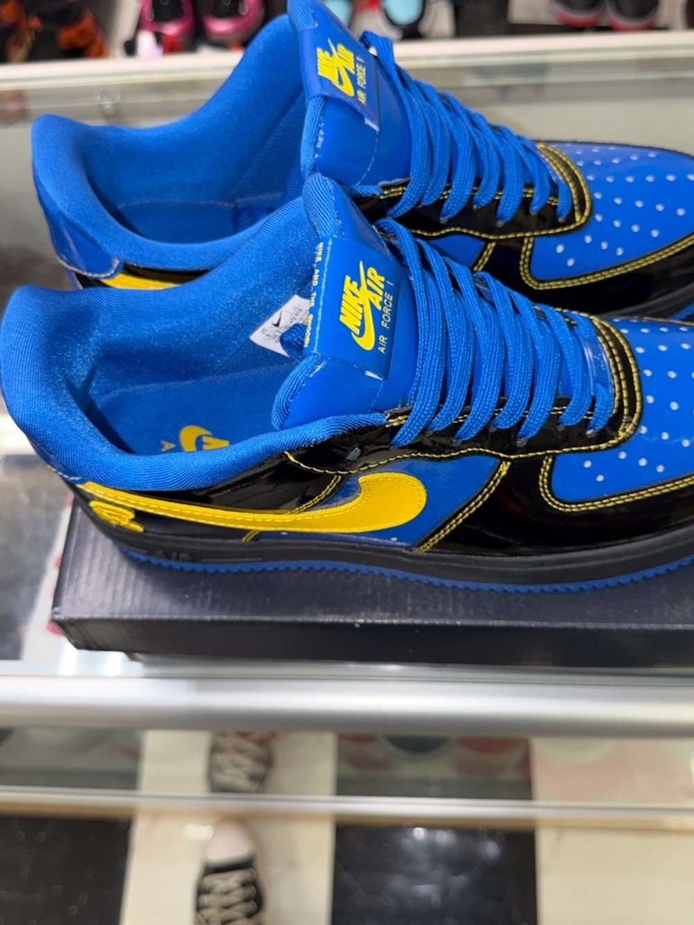Nike Men's Low-Top Sneakers — Blue, Yellow & Black